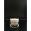 Round Acrylic Cream Bottles for Cosmetic Packaging